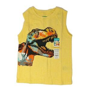 Garanimals Yellow Tropical T-Rex Graphic Muscle Tank Toddler Size 3T